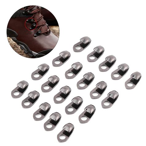 INKNOTE 40 sets Metal boot hooks Boot lace hooks eyelets 